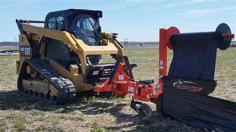 silt fence plow skid steer|silt fence installer.